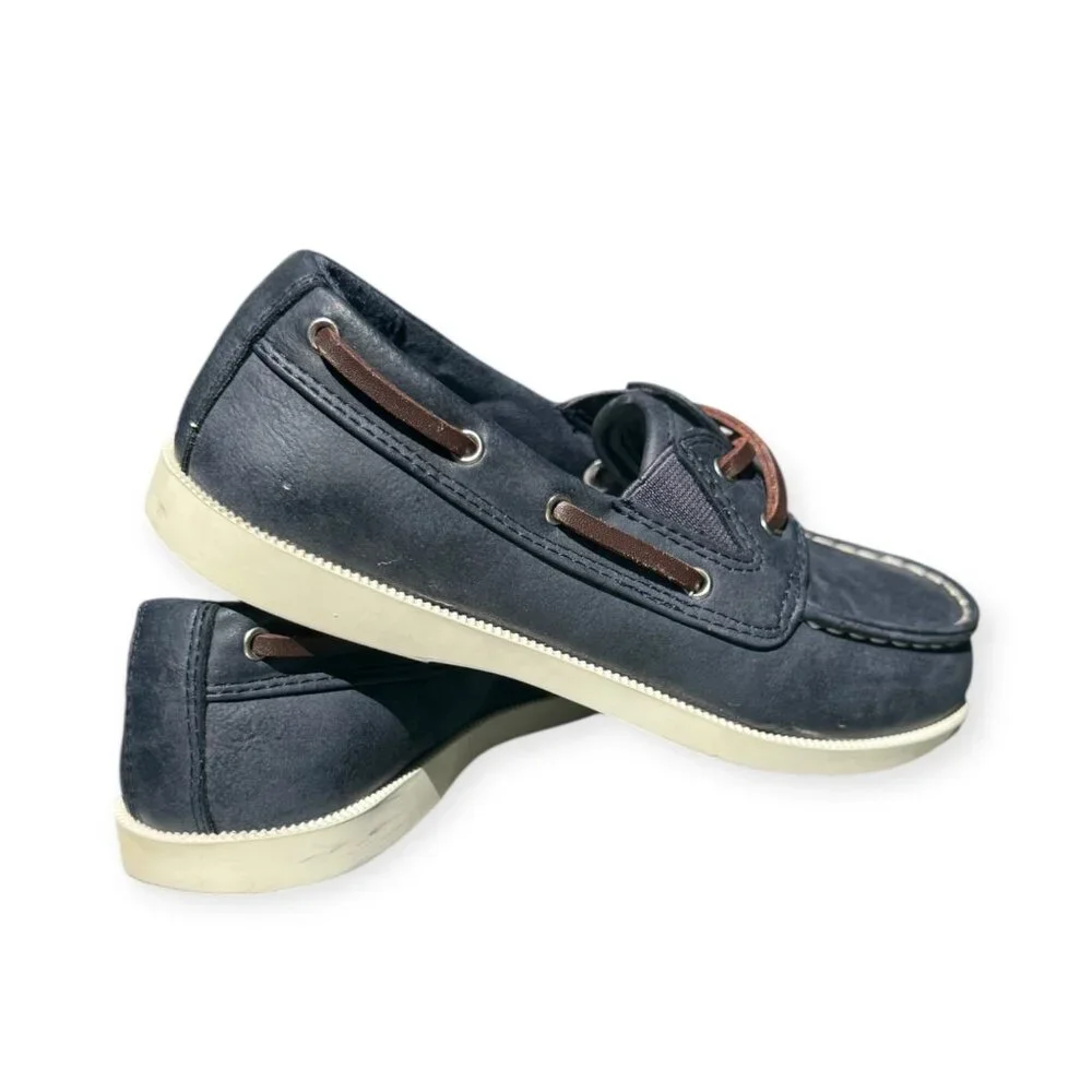 J.CREW‎ Factory Crew Cuts Boys' Boat Shoes Blue Loafers Size 12